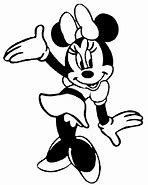 Image result for Minnie Mouse Clip Art Black and White