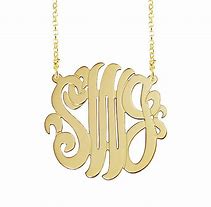 Image result for gold vermeil monogram necklace