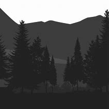 Image result for Mountain and Tree Silhouette