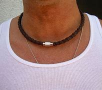 Image result for Mens Leather Necklace