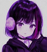 Image result for Anime Girl Purple Hair Glasses