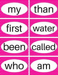 Image result for Kindergarten Sight Word Cards