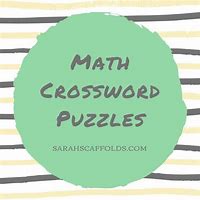 Image result for Math Crossword Puzzles 8th Grade