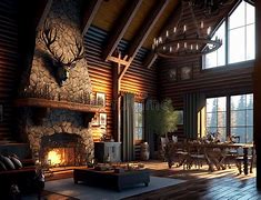 Image result for Ai Generated Cabin Landscape