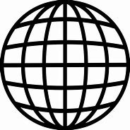 Image result for Black Border Globe Icon