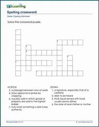 Image result for Grade 5 Crossword Puzzles