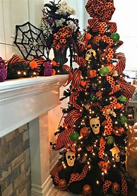 Image result for Decorated Halloween Trees