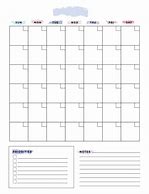 Image result for Pretty Blank Monthly Planner Template