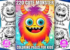 Image result for Easy Monster Coloring Pages