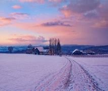 Image result for Winter Farm Sunset