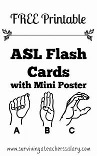 Image result for American Sign Language Cards