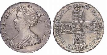 Image result for Queen Anne 1705 Crown Coin