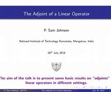 Image result for Linear Operator