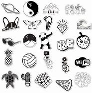 Image result for Black and White Sticker Design