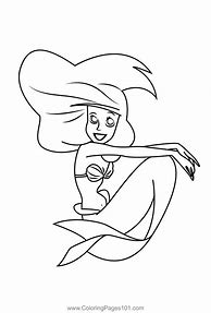 Image result for Coloring Pages Ariel and Fish