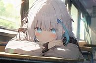 Image result for Anime Girl with White Hair and Blue Eyes and Cat Ears