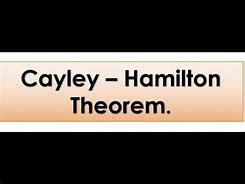 Image result for Cayley-Hamilton Theorem with Trace Elements