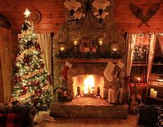 Image result for Log Cabin Christmas Lights