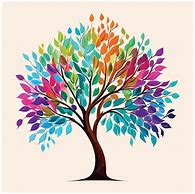 Image result for Colorful Tree Art