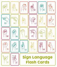 Image result for Sign Language Flash Cards for Kids Printable