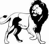 Image result for Lion Creative Commons Clip Art Black and White