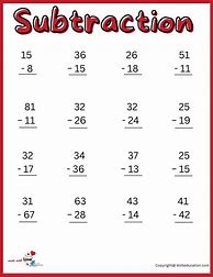 Image result for Printable 2nd Grade Subtraction Worksheets