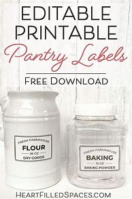 Image result for Free Printable Pantry Labels PDF