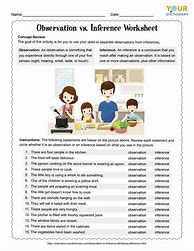 Image result for Observation Vs. Inference Worksheet