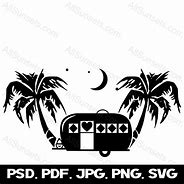 Image result for Camper with Trees SVG