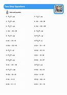 Image result for Two-Step Equations Worksheet