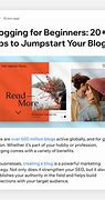 Image result for Blog Page Examples