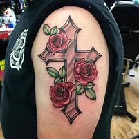 Image result for Skull Rose and Cross Tattoo