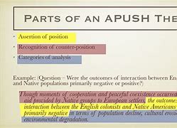 Image result for Apush Thesis Statement Examples