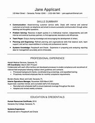 Image result for Key Skills Resume Sample