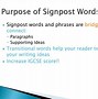 Image result for signpost words writing