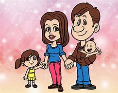 Image result for Siluetas De Familia Para Colorear