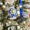 Image result for White Christmas Tree Blue Ornaments