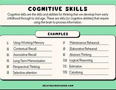 Image result for Cognitive Skills as a Life Skill