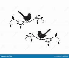 Image result for Bird On a Branch Silhouette Pattern