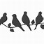 Image result for Bird in a Branch Vector Black