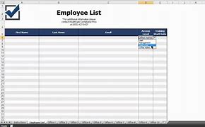 Image result for Employee List Template Excel