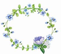 Image result for Blue Floral Border Design PNG