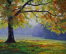 Image result for Fall Paintings On Tree Slices