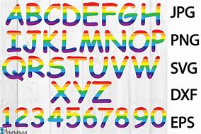 Image result for Rainbow Letters No Background