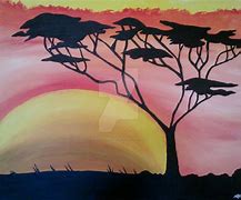 Image result for African Sunrise Drawing