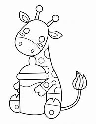 Image result for Mother and Baby Giraffe Coloring Pages