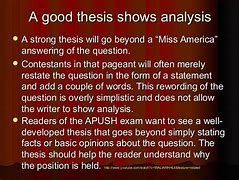 Image result for How to Structure a Strong Thesis Apush