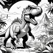 Image result for Dinosaur Coloring Black and White