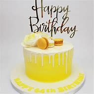 Image result for Happy Birthday Cake Yellow