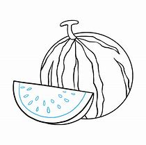 Image result for Watermelon Slice Sketch